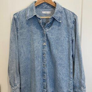 Mango denim button-down shirt